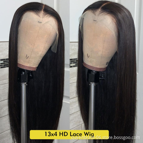 13x4/13x6 HD Lace Front Human Hair Wigs PrePlucked 4x4 Closure Wig Brazilian Straight Lace Frontal Wig For Black Women